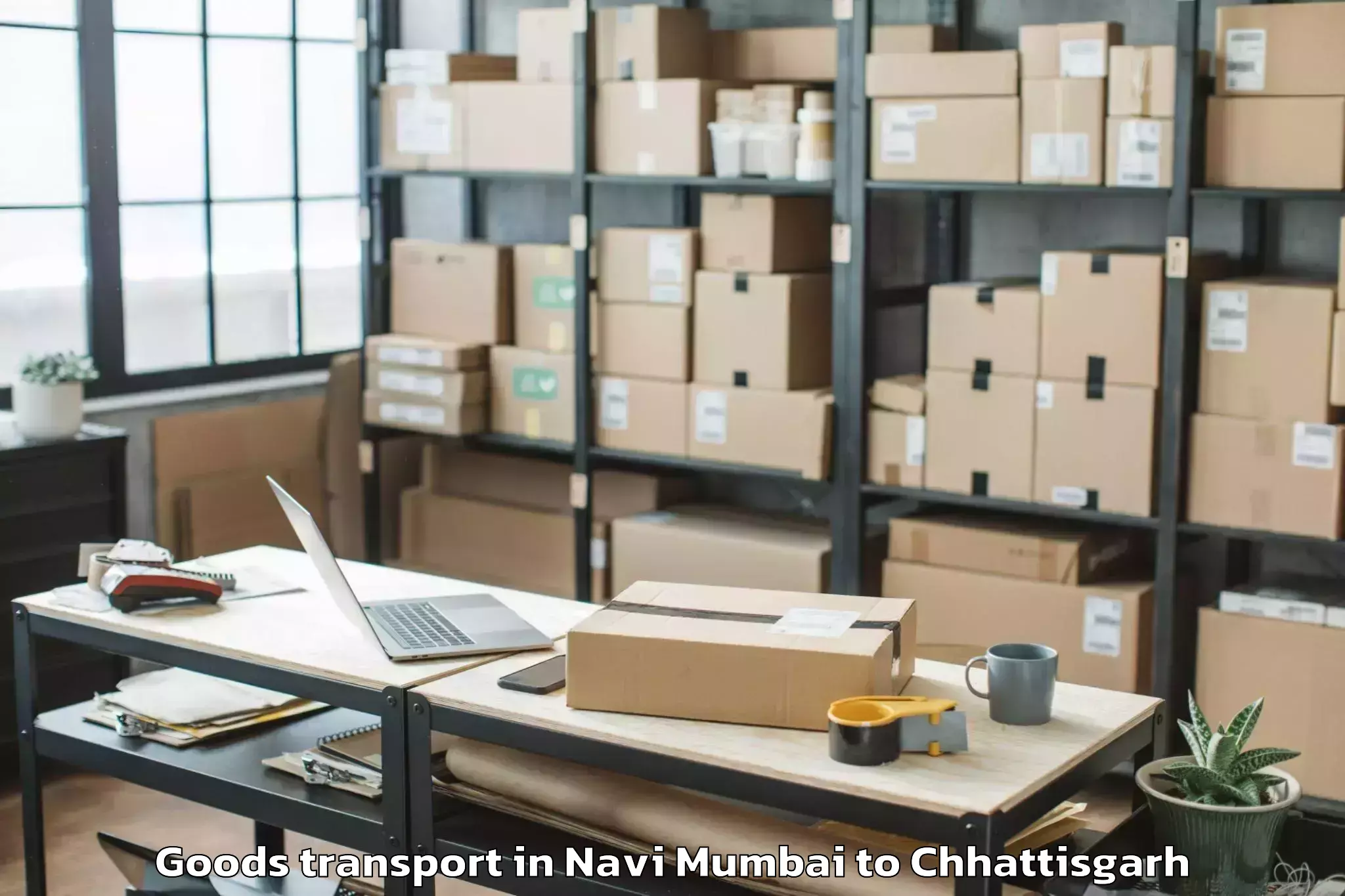 Top Navi Mumbai to Basna Goods Transport Available